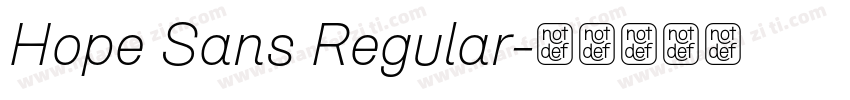 Hope Sans Regular字体转换